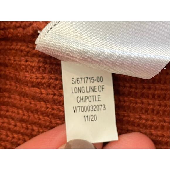 Old Navy Cotton Blend Long Line Open Front Cardigan, Chipotle, Brown, Size S - Picture 7 of 10